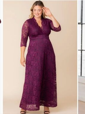 NWT Kiyonna Maria Lace Evening Gown Size 2X